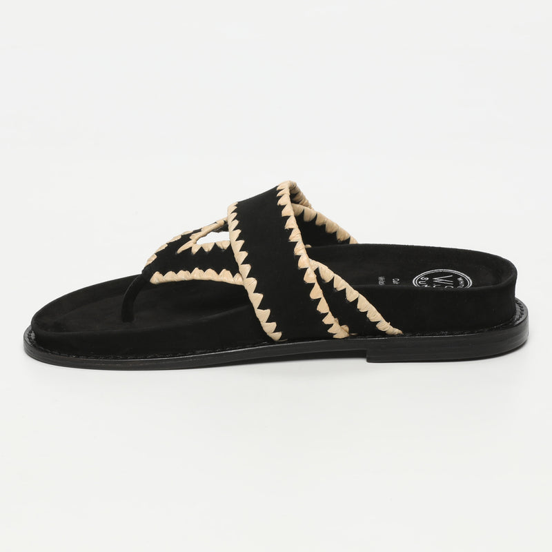 Caelum Mules - Black + Beige