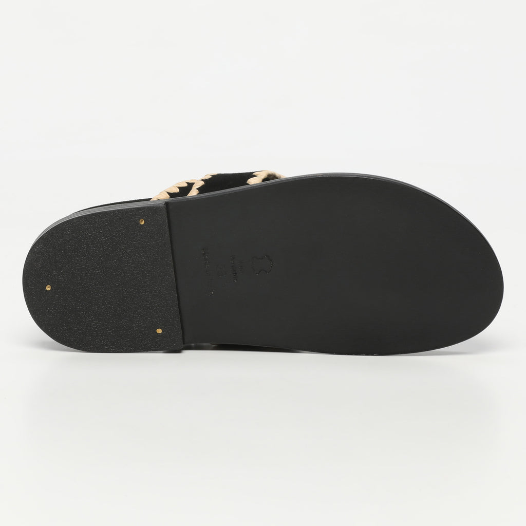 Mules Caelum - Black + Beige