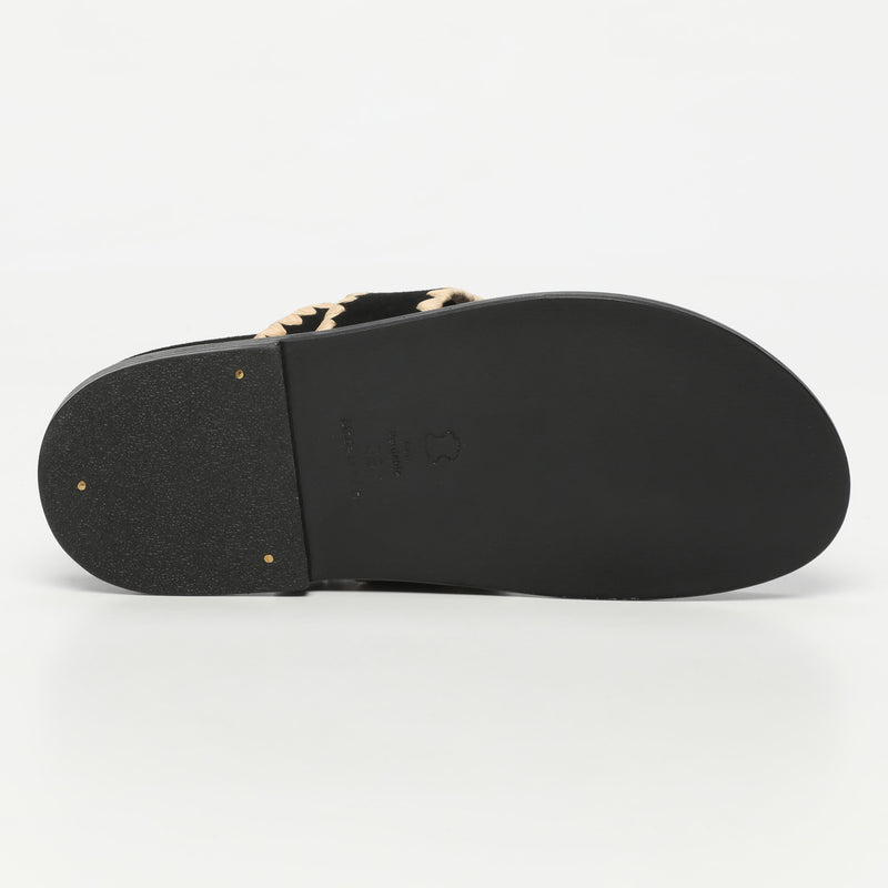 Caelum Mules - Black + Beige