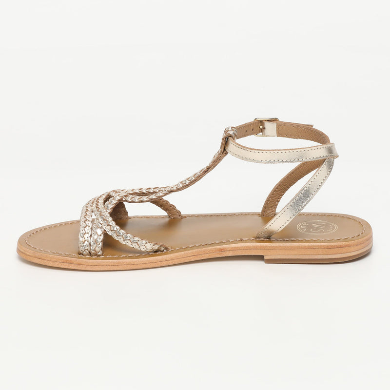Sol Blanco - Sandalias Faelina - Gold Buff - Oro