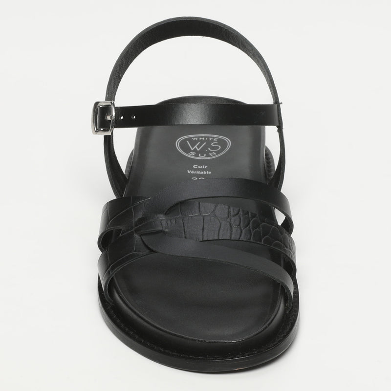 Lunara Sandals - Black Croco