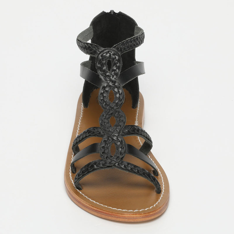 White Sun - Mirella Sandals - Black Buff - Black