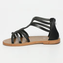 White Sun - Mirella Sandals - Black Buff - Black