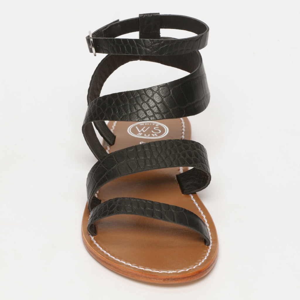Sandalias Oasis - Black Croco