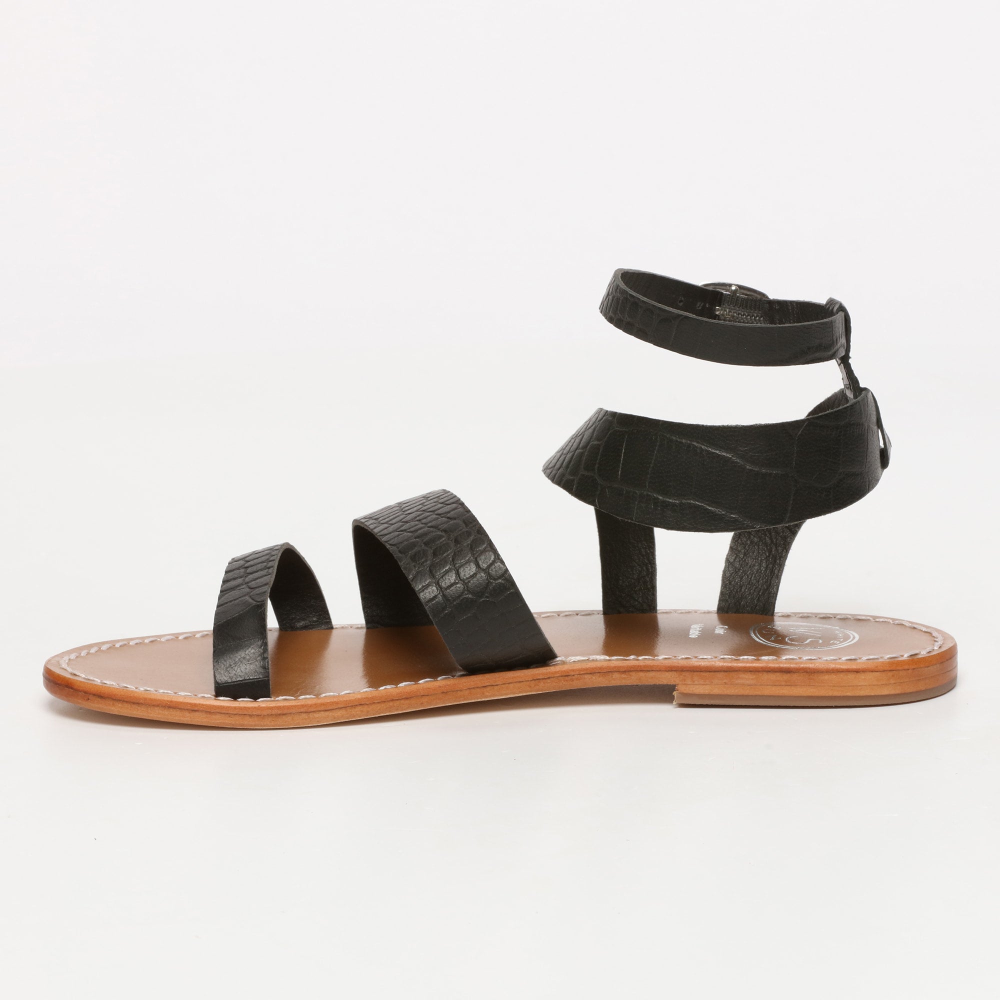 Sandalias Oasis - Black Croco