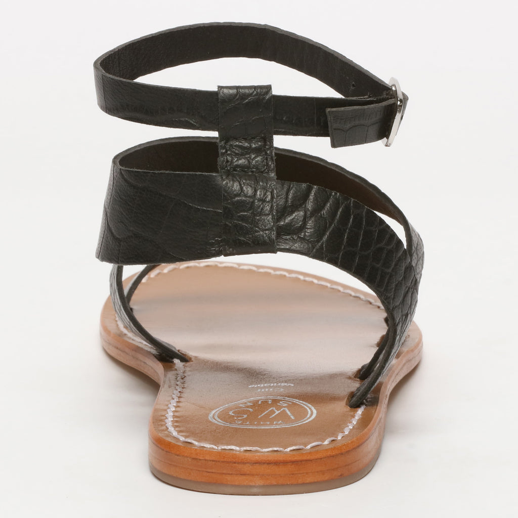 Sandalias Oasis - Black Croco