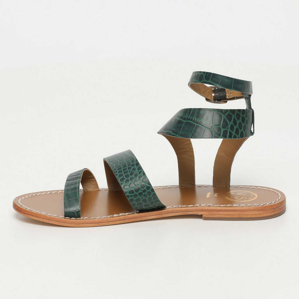 Sandalias Oasis - Green Croco