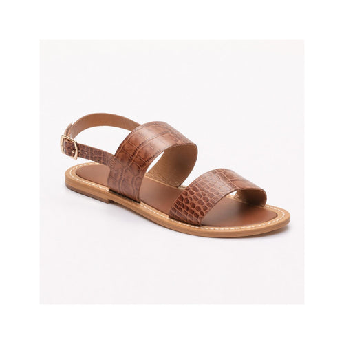 Giovanna Sandals - Camel Croco
