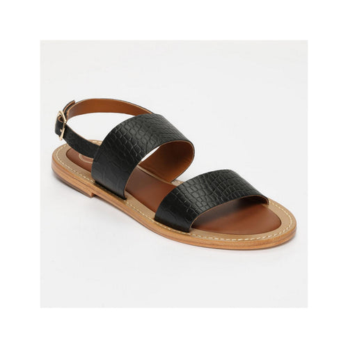 Giovanna Sandals - Black Croco