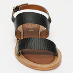 Giovanna Sandals - Black Croco
