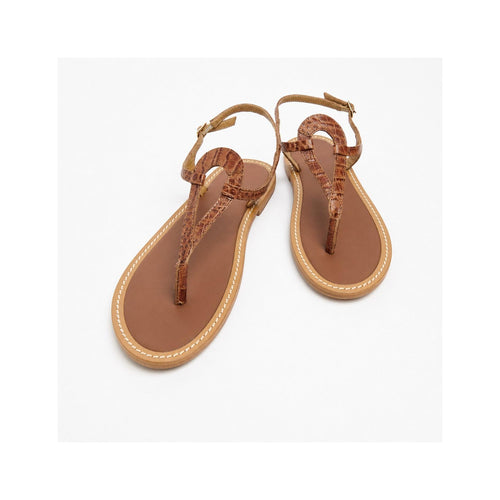 Elvixa Sandals - Camel Croco