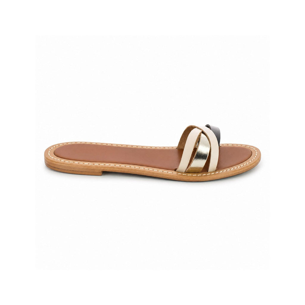 Sandales Vortena - Beige, Black & Gold