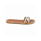 Sandales Vortena - Beige, Black & Gold