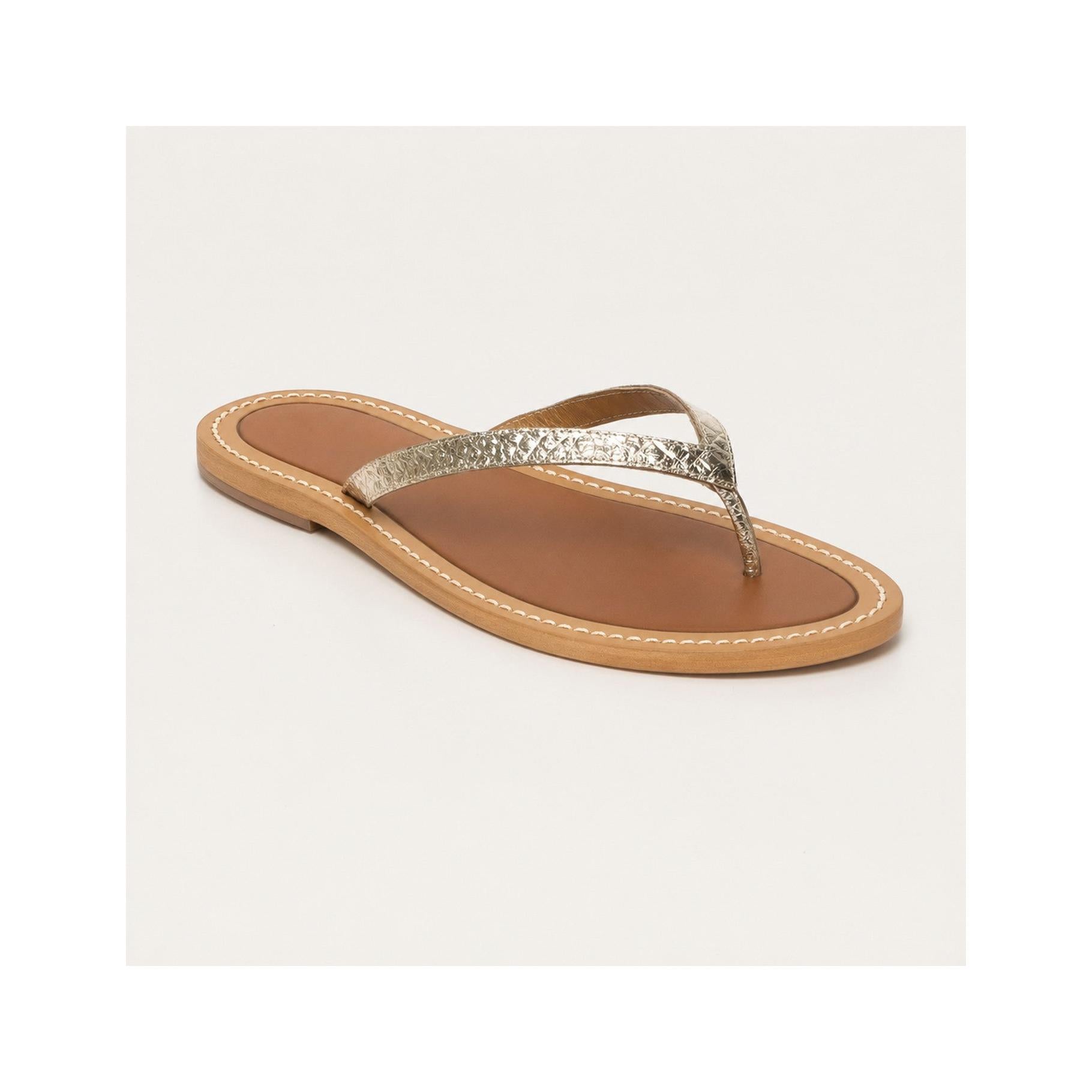 Dariela Sandals - Light Gold Croco