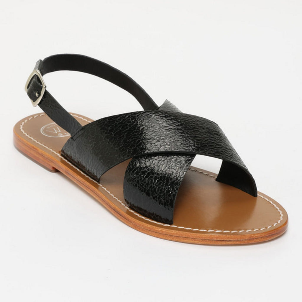 Sandalias Macapa - Black Crackle