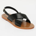 Sandalias Macapa - Black Crackle