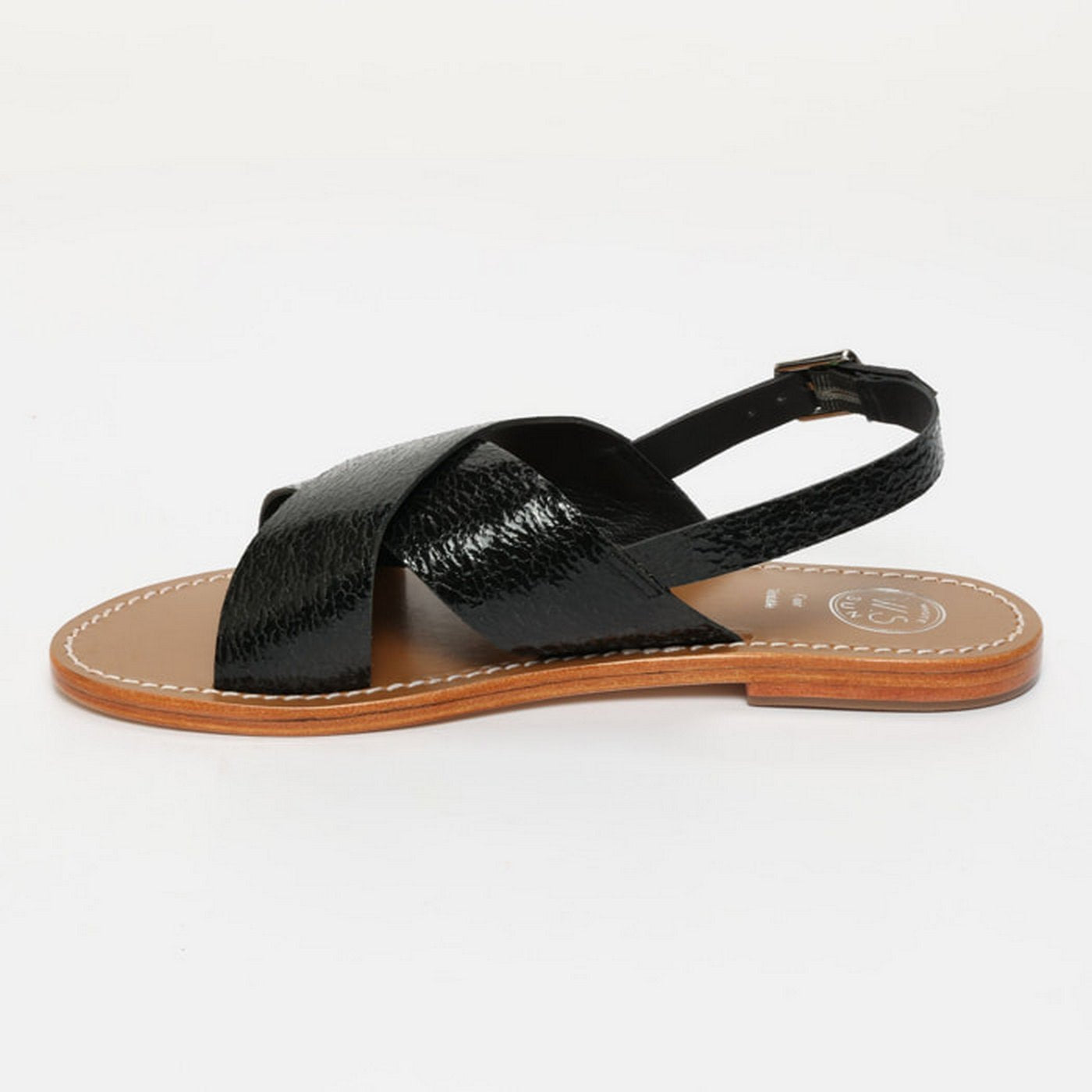 Sandalias Macapa - Black Crackle