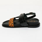 Sandalias Zeneta - Brown Leopard+Black