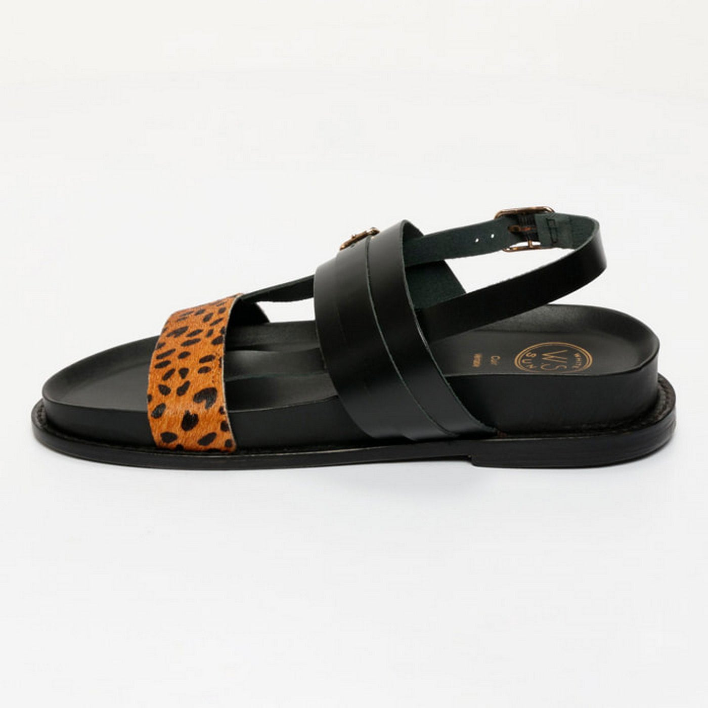 Sandalias Zeneta - Brown Leopard+Black
