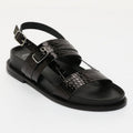 Sandalias Zeneta - Black Patent Croco