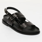 Sandalias Zeneta - Black Patent Croco
