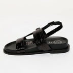 Sandalias Zeneta - Black Patent Croco