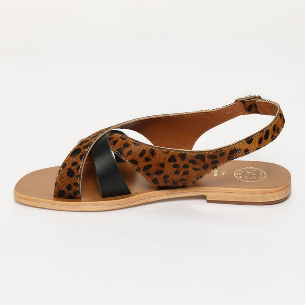Sampaya Sandals - Leopard+Black