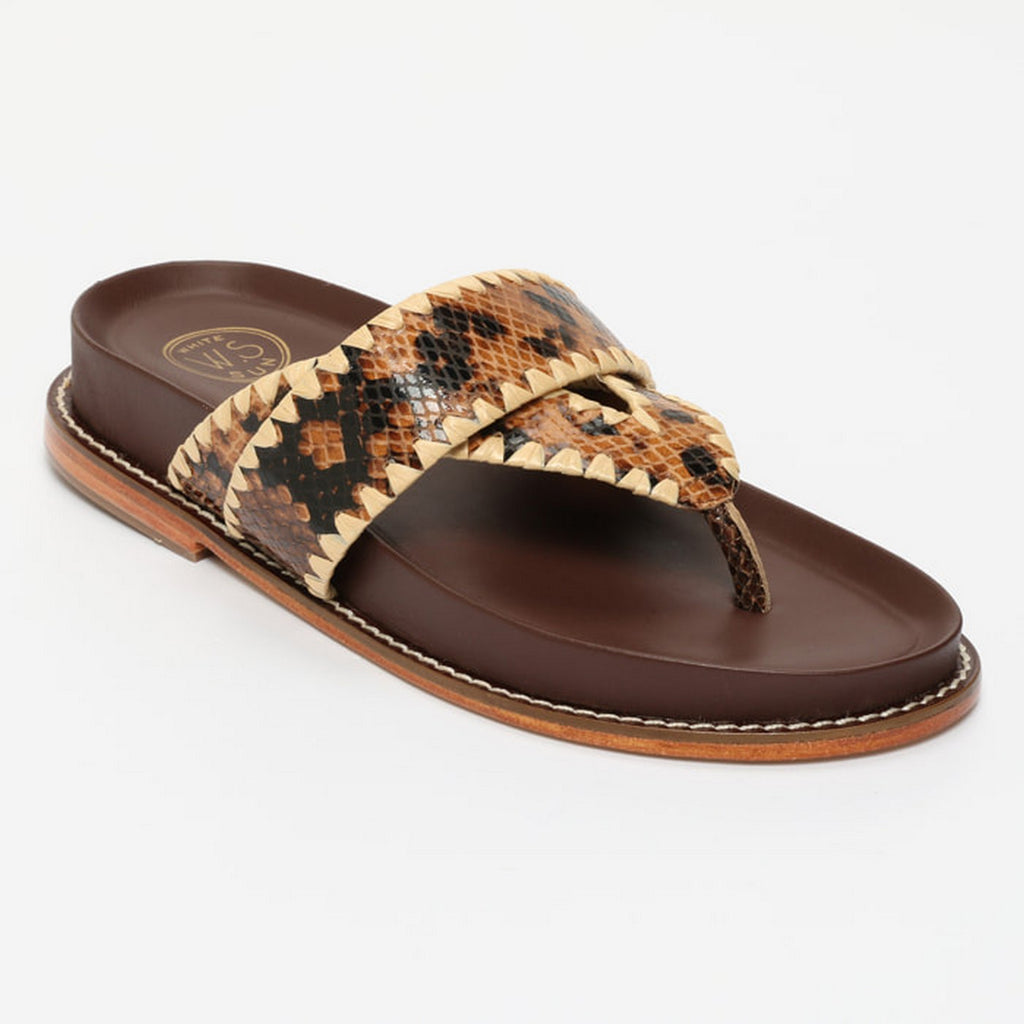 Sandalias Caelum - Brown Snake+Beige