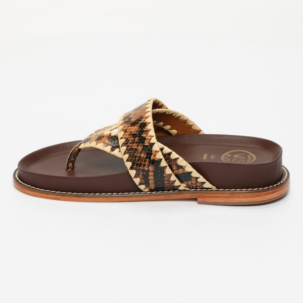 Sandalias Caelum - Brown Snake+Beige
