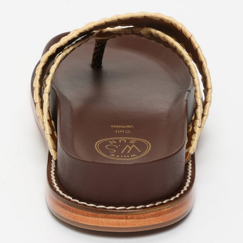Sandalias Caelum - Brown Snake+Beige