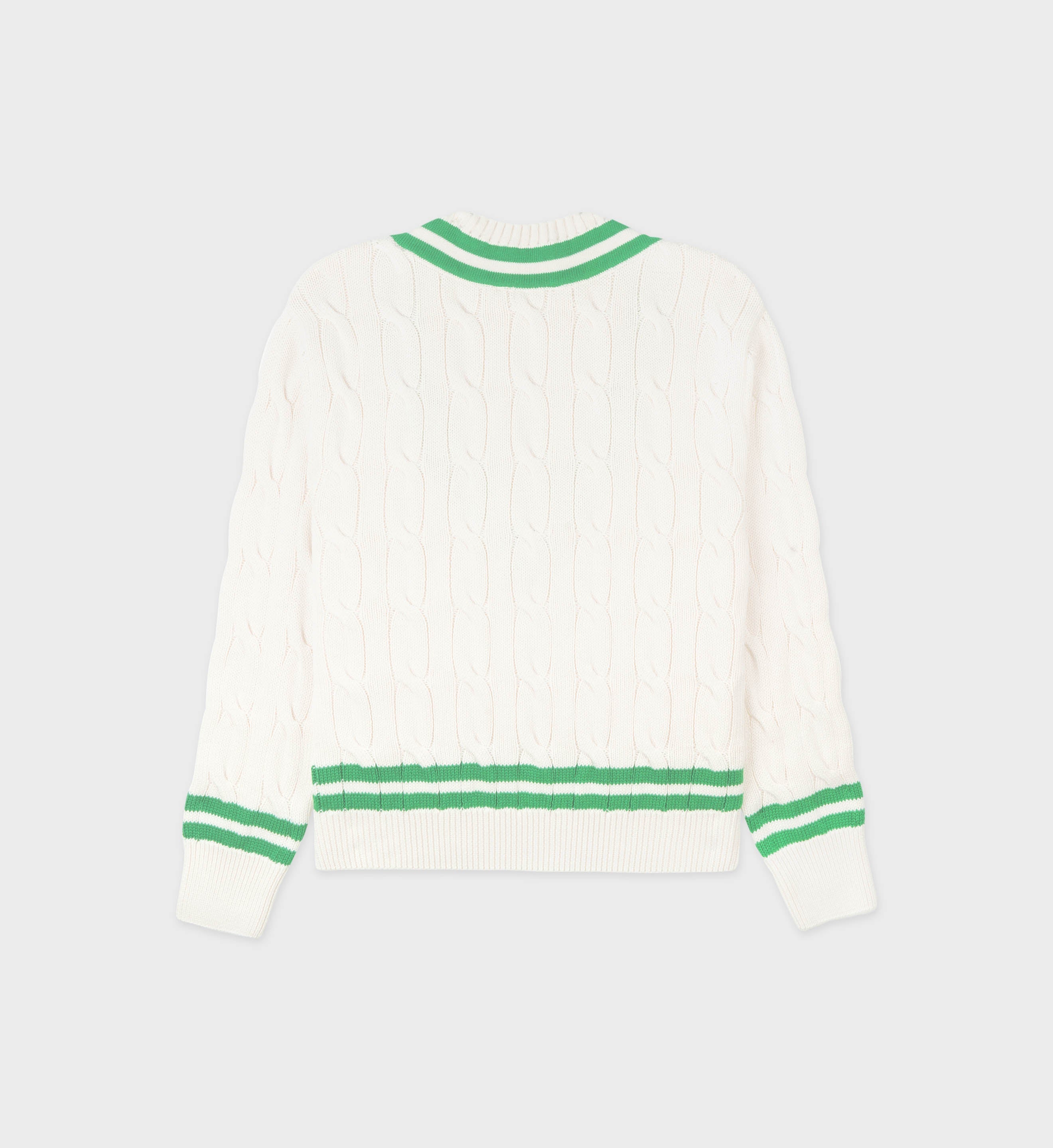 Jersey Src Cableknit - Cream/Clean Mint - Mujer