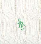 Jersey Src Cableknit - Cream/Clean Mint - Mujer