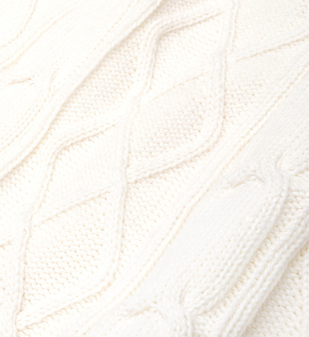 Jersey Src Cableknit - Cream/Clean Mint - Mujer