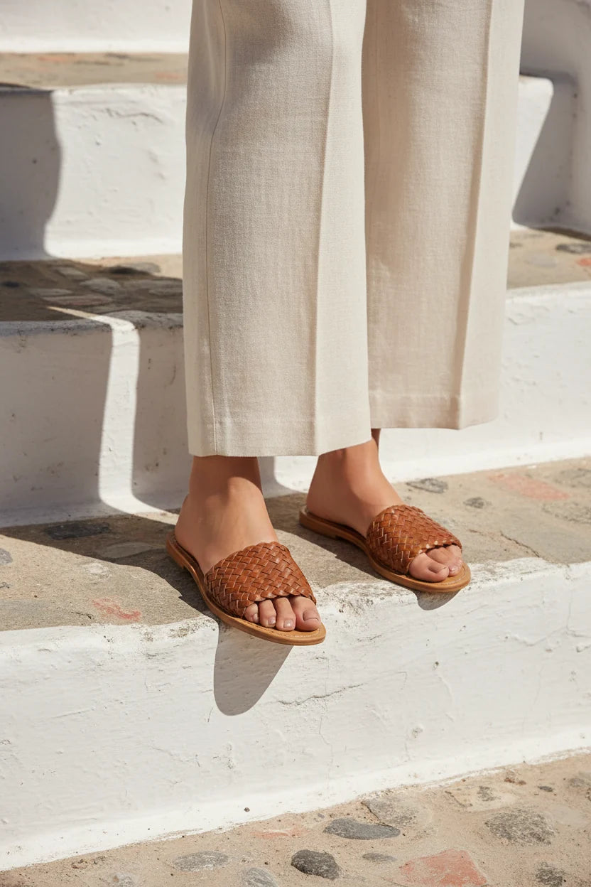 Candida Mules - Camel