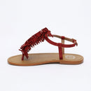 Sol Blanco - Sandalias Hydatina - Ante de Cabra Rojo - Rojo
