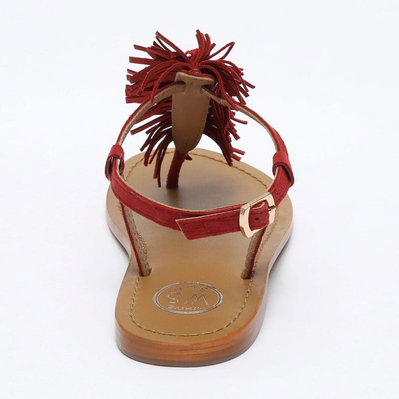 Sol Blanco - Sandalias Hydatina - Ante de Cabra Rojo - Rojo