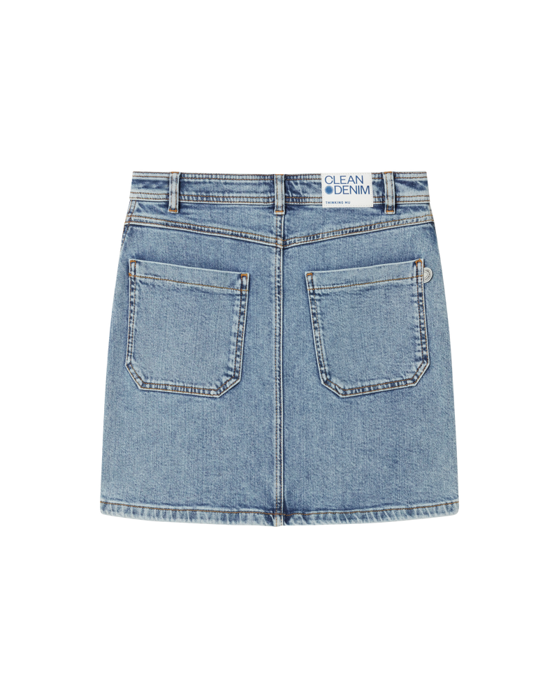 Falda Marsha light denim Marsha sostenible  - silueta 1