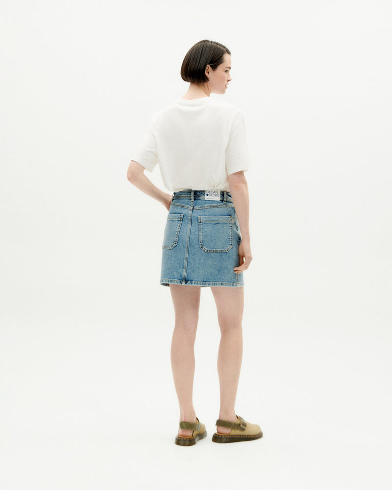 Falda Marsha light denim Marsha sostenible -4