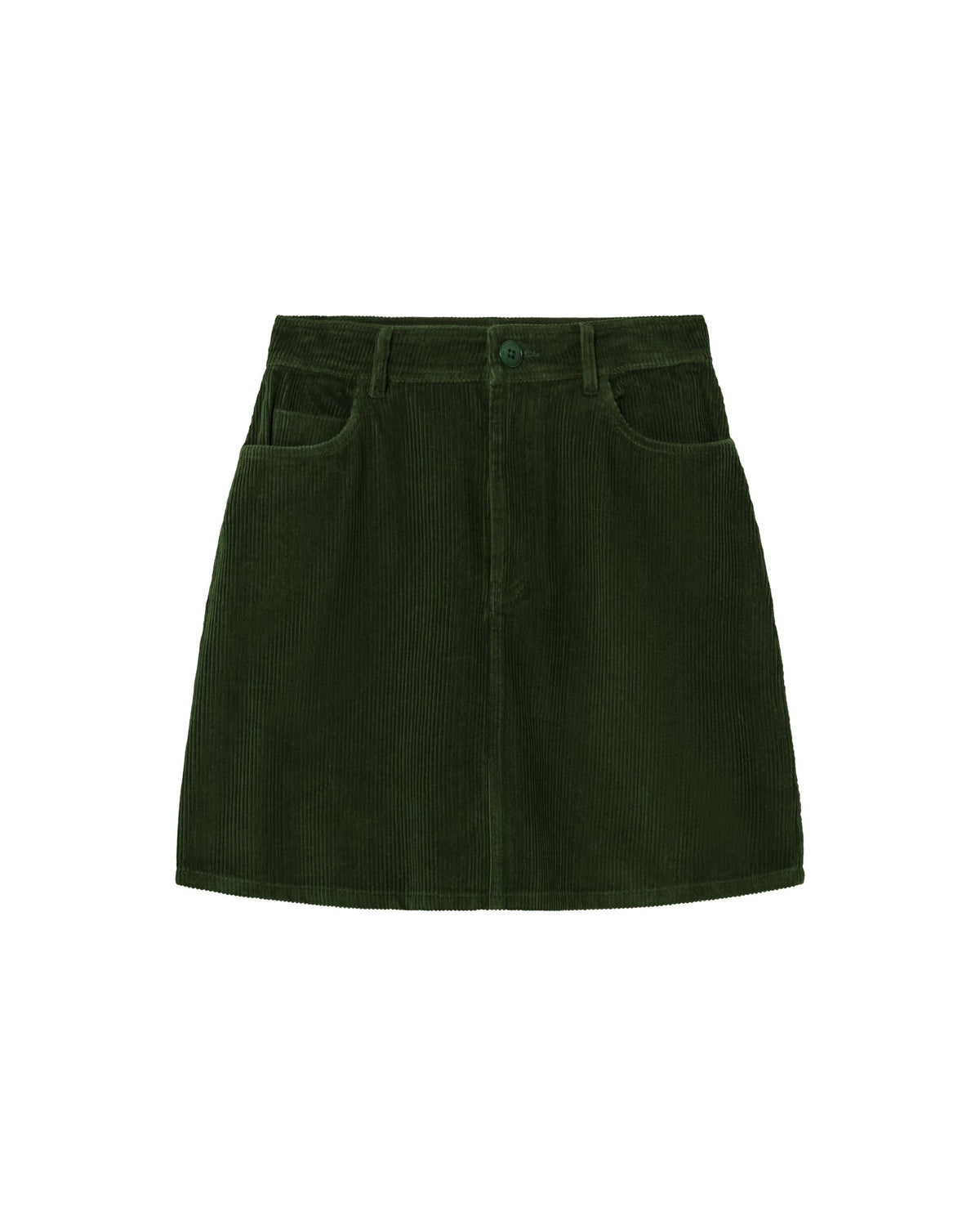 Falda verde pana Marsha sostenible-foto silueta6