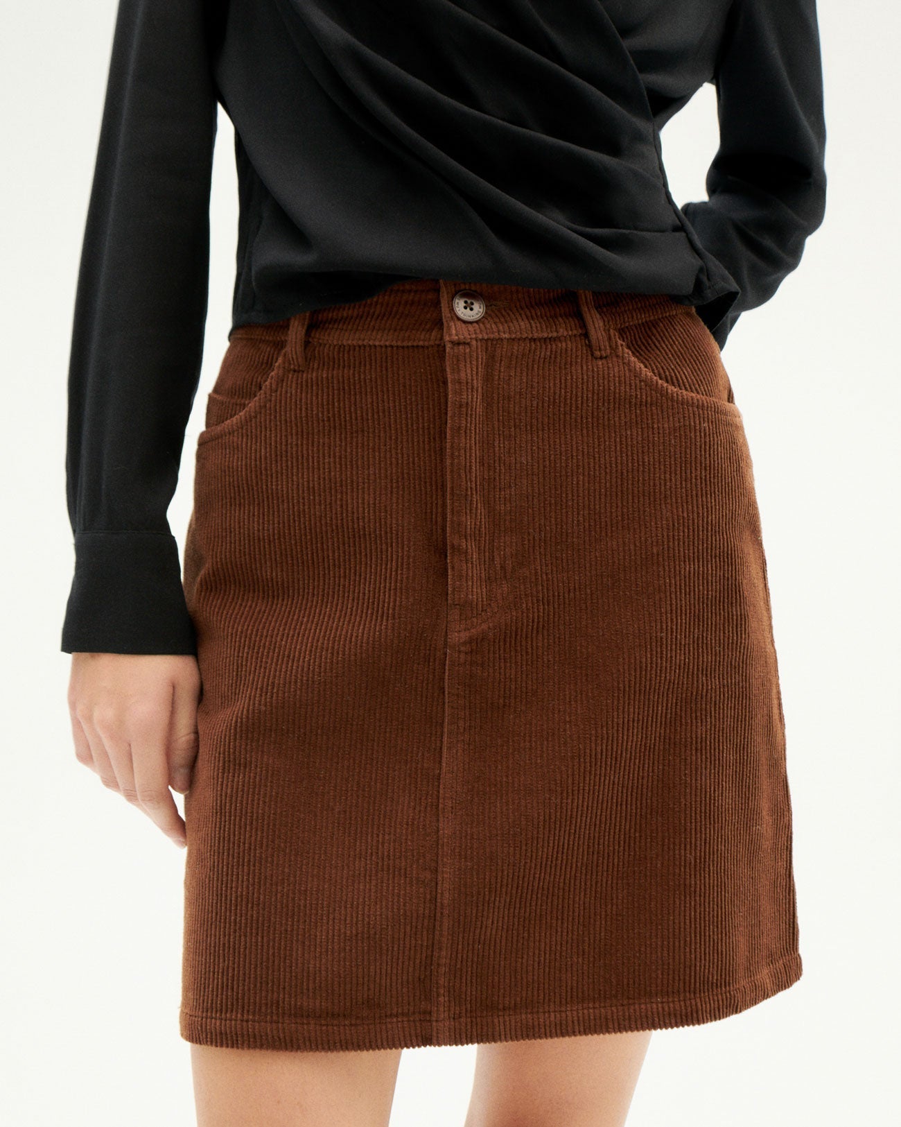 Marsha Brown Corduroy Skirt