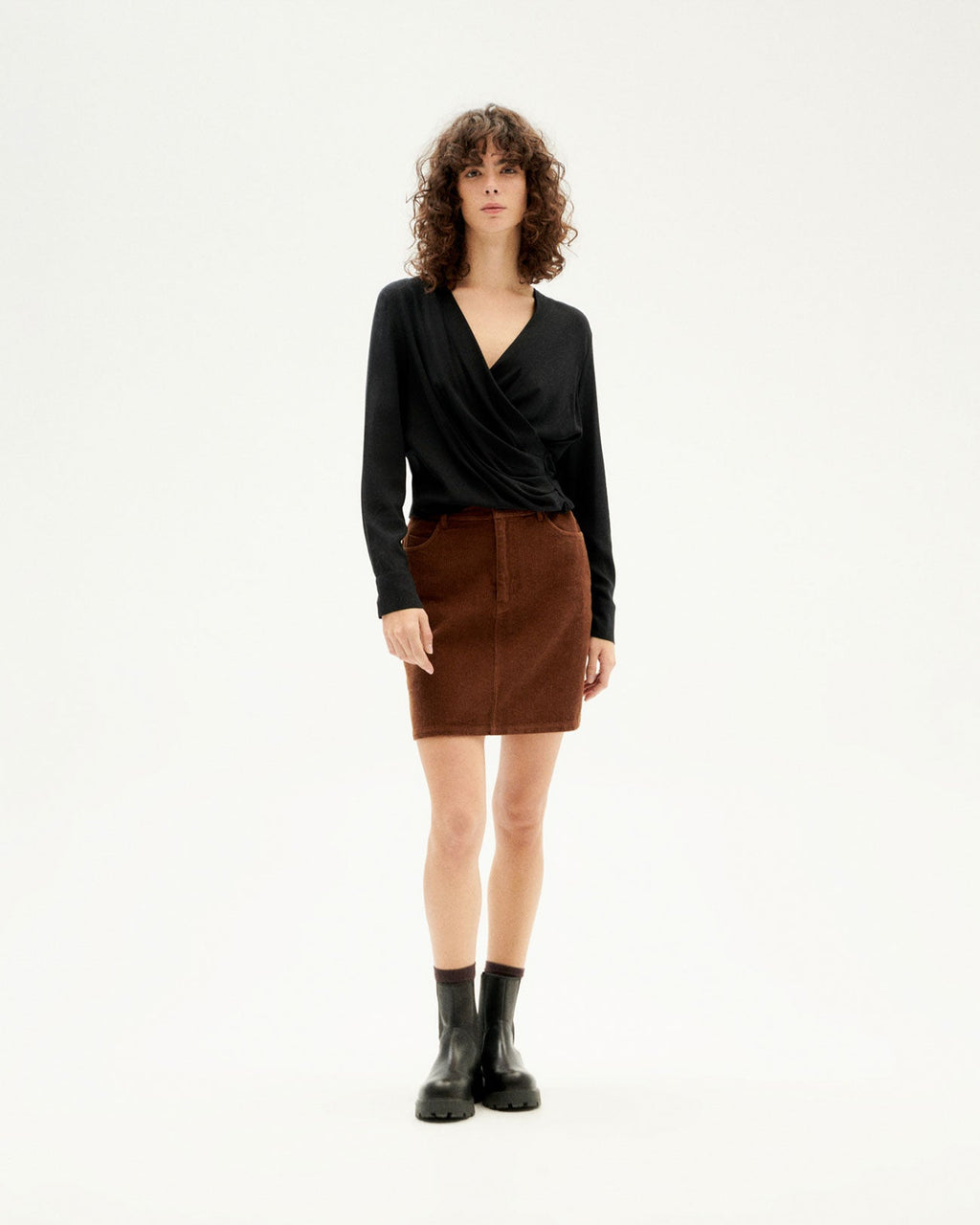 Marsha Brown Corduroy Skirt