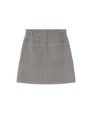 Falda gray pana Marsha sostenible - silueta 2