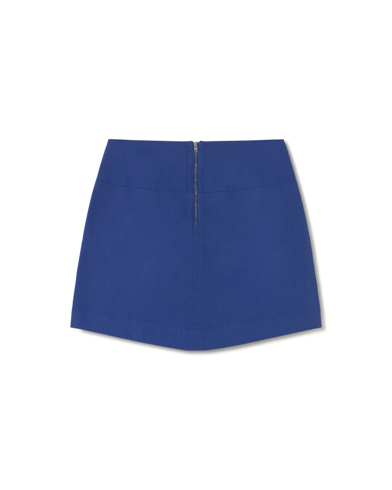 Falda azul Mabel sostenible - silueta 3