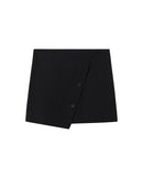 Falda cruzada negra Iggy sostenible - silueta 1