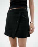 Falda cruzada negra Iggy sostenible-3