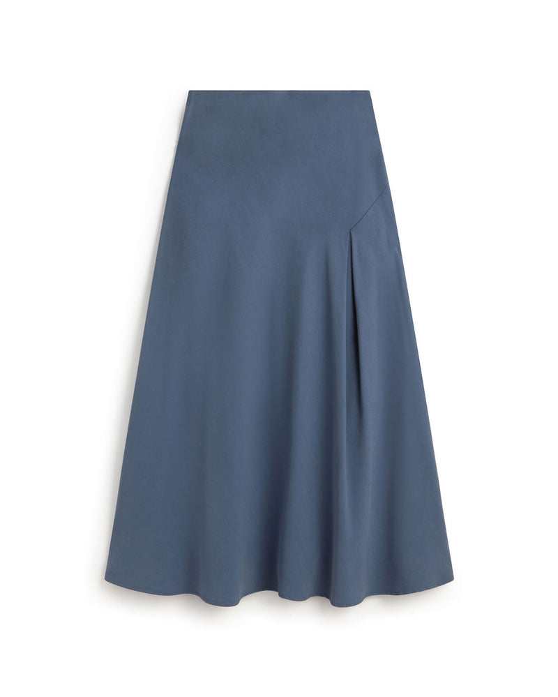 Falda larga azul Tori sostenible silueta - 1