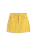 Falda mini pana amarilla Kimmy sostenible silueta - 1