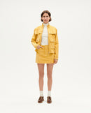 Jupe Courte En Velours Côtelé Jaune Kimmy