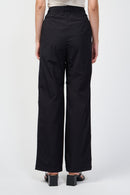 Pantalones anchos de popelina Suplima - Negro - Mujer
