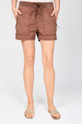 Pantaloncini Con Tasca Con Zip - Malt Pigment - Donna